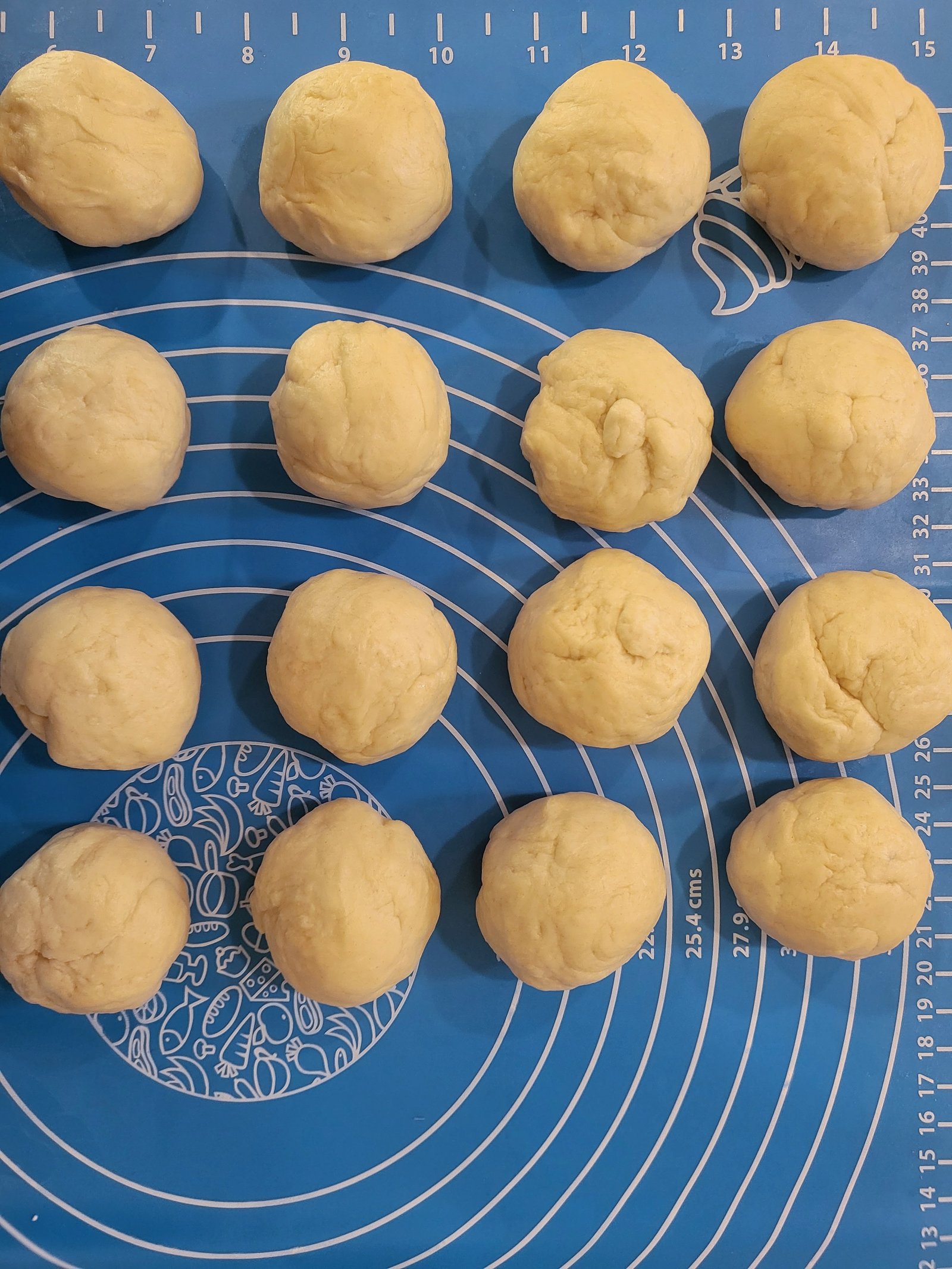 tortilla dough in small balls ready to press