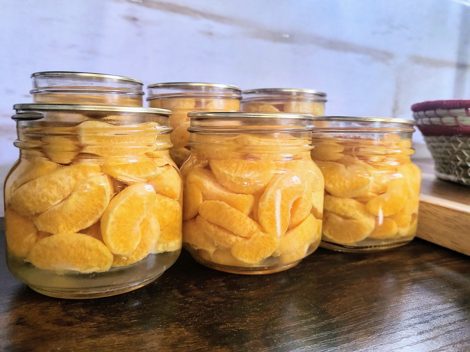 jars of mandarin oranges