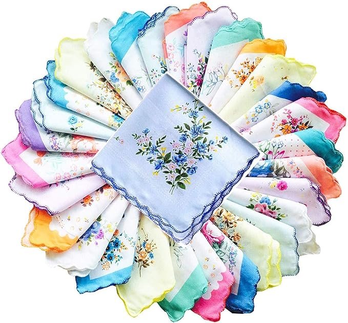 pack of floral handkerchiefs