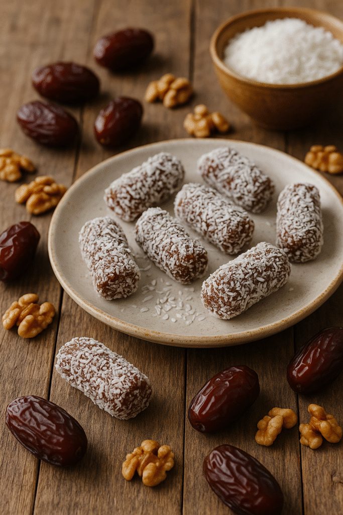 date coconut snack bites